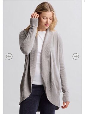 Barefoot Dreams Cozy Open-Front Cardigan in Light Beige